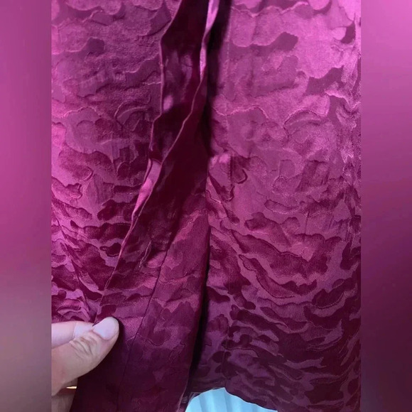 Vintage 1970 Yves Saint Laurent Rive Gauche| Red Silk Bow Blouse| 36 - Picture 3 of 11